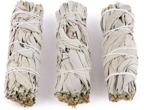 White Sage Smudge Sticks 4 Inch | Organic White Sage Smudging Wands | Bulk Quantities for Home Cleansing, Meditation, & Smudging Rituals