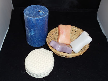 Scented Pillar Candle Spa and  Soap Gift Set