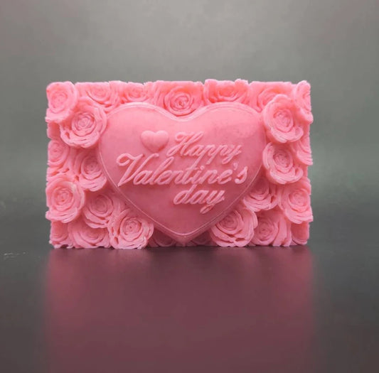 Happy Valentines Day Soap - Natural Moisturizer- Shea Butter- Valentine Gift - Head Art Works